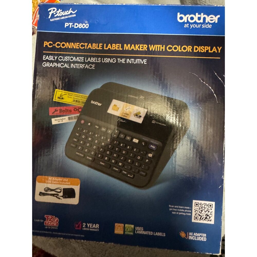 Brother PTD600 PC-Connectable Label Maker with Color Display - Picture 3 of 3